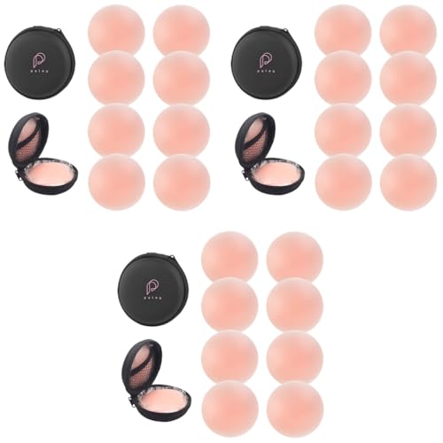 PALAY® 4 Pairs Nipple Covers Silicone Pasties for Breast Breathable Reusable Adhesive Pad Invisible Cover for Evening Gown Party Dress Off Shoulder Dress 3 PCS PALAY® 4 Pairs Nipple Covers Silicone Pasties for Breast Breathable Reusable Adhesive Pad Invisible Cover for Evening Gown Party Dress Off Shoulder Dress 3 PCS